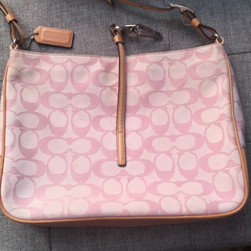 Vintage pink coach purse